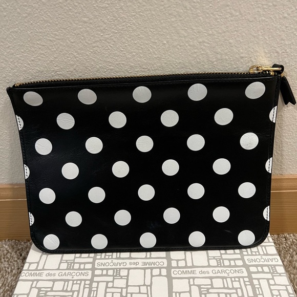 Comme des Garçons Polka Dot Black Zip Pouch - Picture 6 of 8